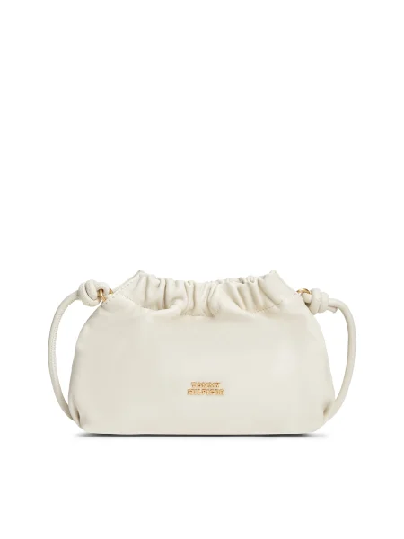 TOMMY HILFIGER Geantă tip sac bej deschis alb