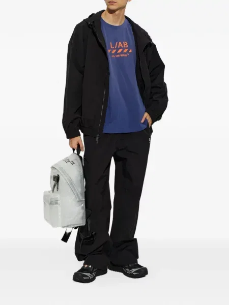 Tricou L/ab C/o Off-white cu imagine alb