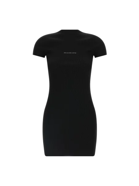 Mała sukienka mini Alexander Wang żakardowa garniturowa czarna