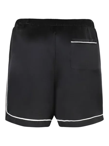 Pantaloni scurți Mr. Saturday de mătase negru