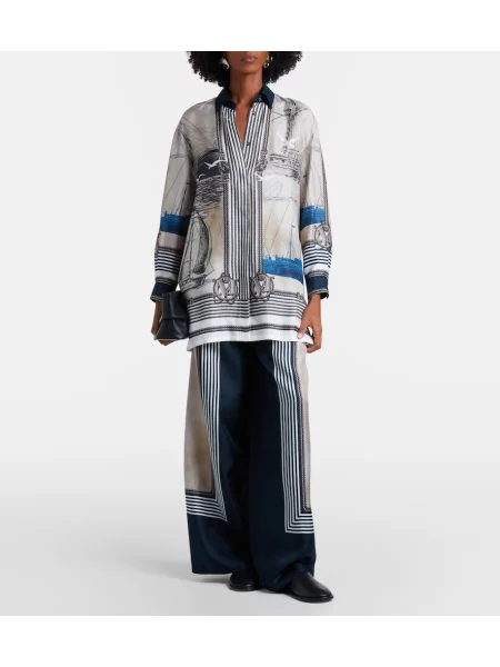 Pantaloni palazzo Max Mara de mătase