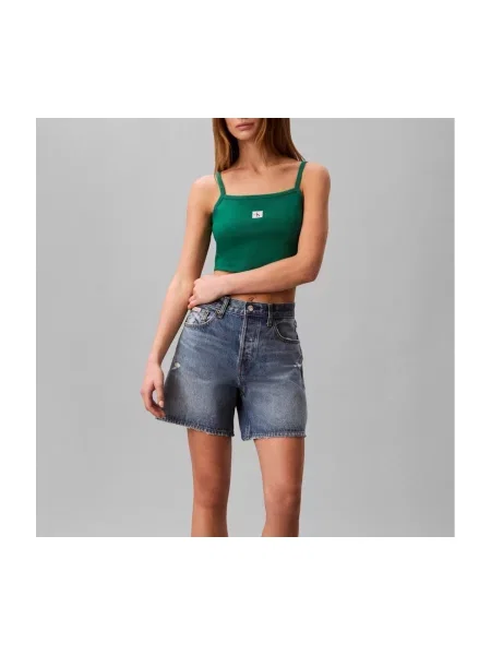 Denim ruha Calvin Klein Jeans zöld