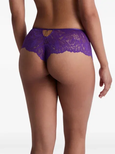 Chiloți briefs Aubade cu model floral din dantelă violet