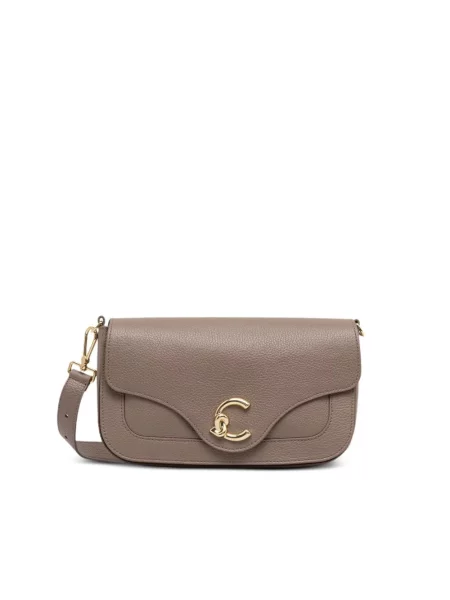 Torebka crossbody Coccinelle skórzana brązowa