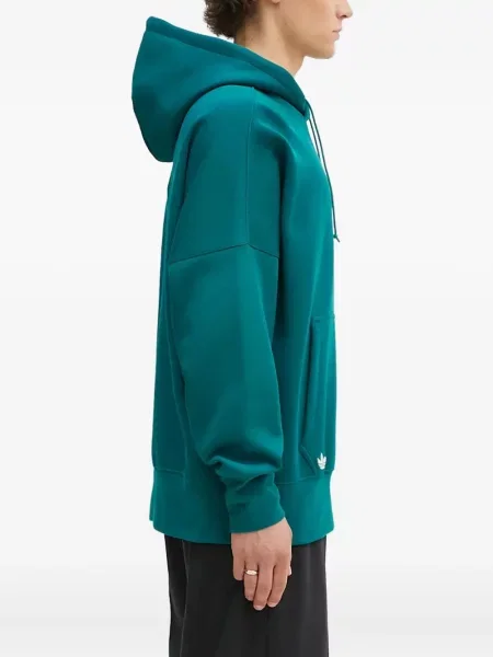 Hanorac cu glugă Adidas cu broderie verde