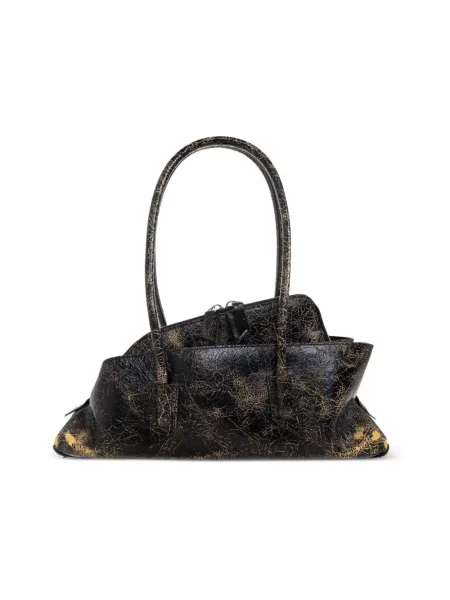 Mała torebka skórzana The Attico skórzana brązowa