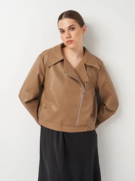 Кожаная куртка Ricco Grande коричневая