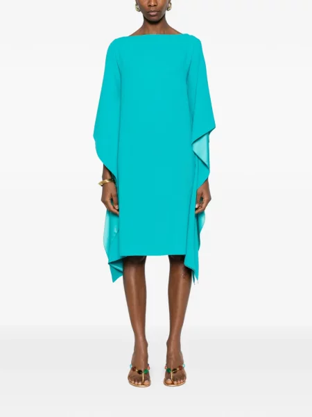 Odgovarati midi haljina Gianluca Capannolo s okruglim izrezom iznad koljena plava