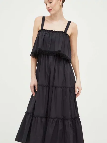 Сукня Liu Jo midi розкльошена чорний