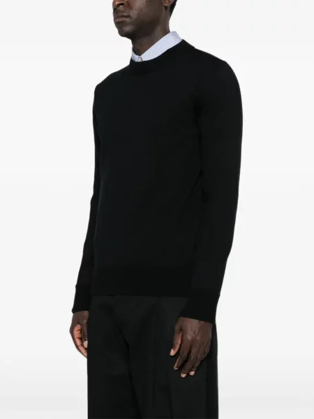 Pulover Sacai cu decolteu rotund lung negru