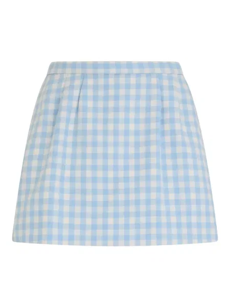 Spódnica mini Red Valentino w kratę czerwona