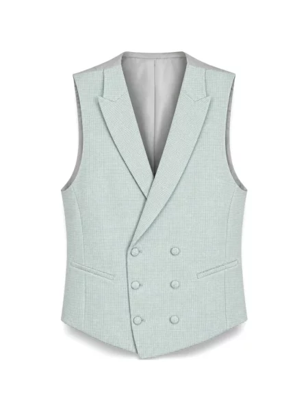 Vestă Etiem Textil S.l. în carouri cu două rânduri de nasturi verde
