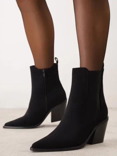 Botine Cesario Conti cu toc conic conici negru