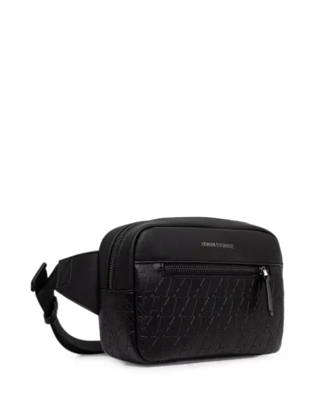Curea Armani Exchange cu autograf negru
