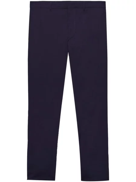 Pantaloni Prada din poplin albastru
