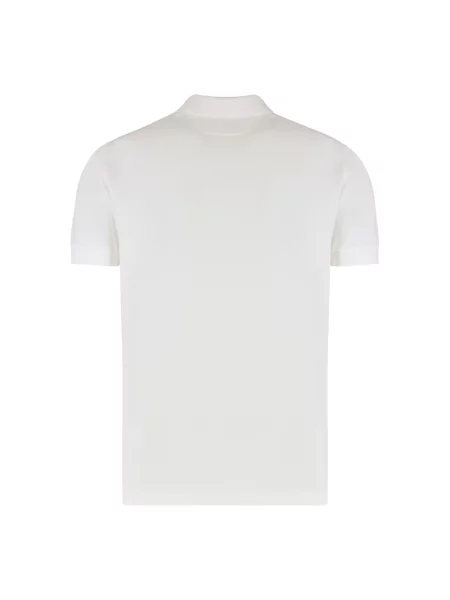 Koszulka polo Tom Ford pikowana biała