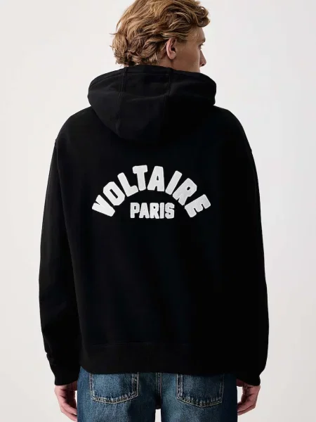 Zadig&Voltaire hanorac cu glugă pentru bărbați din SACHA negru