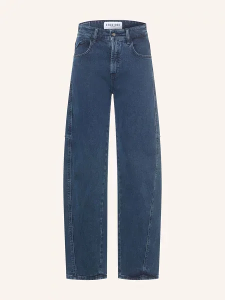 Cambio Barrel Džíny Baggy clean blue overdye modré