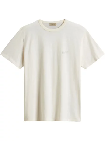 Tricou Woolrich cu broderie alb