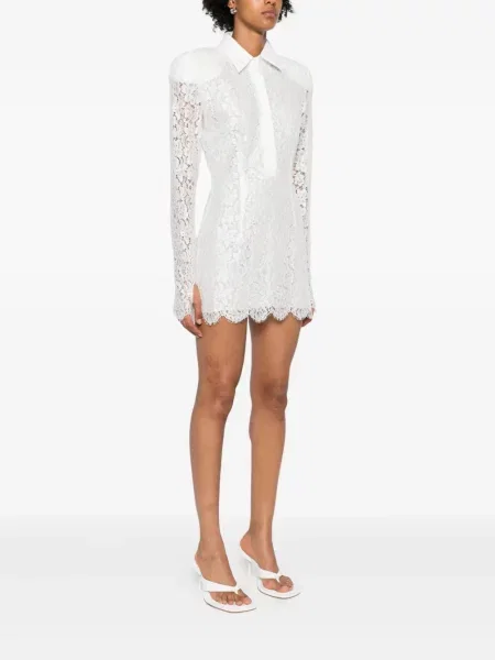 Rochie maxi Rowen Rose din dantelă lungă de costum alb
