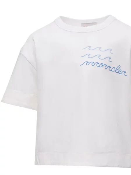 Tricou copii Moncler Enfant alb