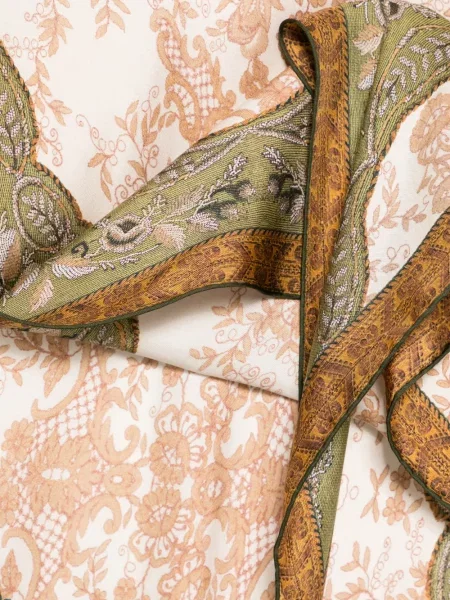Fular Pierre-louis Mascia cu model floral cu imagine