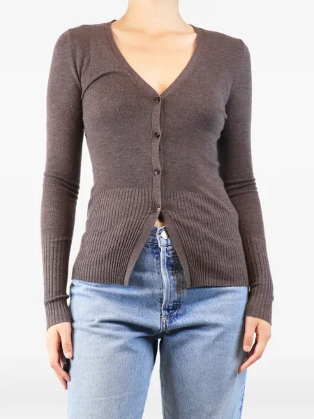 Cardigan Issue Twelve cu decolteu în V maro