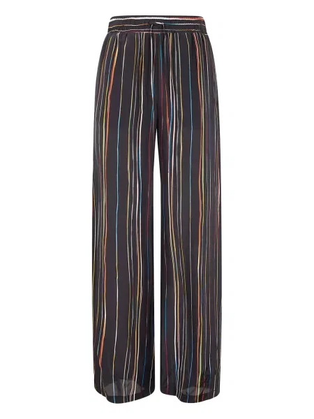 Szerokie spodnie Paul Smith niebieskie