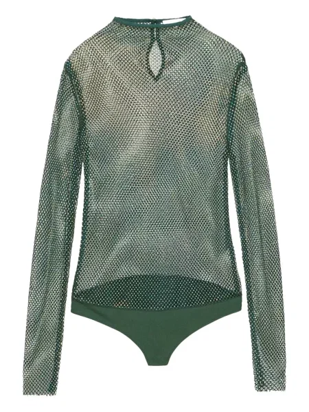 Mrežasti bodi Patrizia Pepe zelena