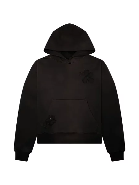 Hanorac cu glugă Nahmias cu model floral negru