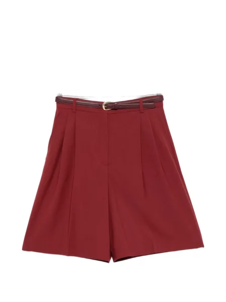 Cu centură pantaloni scurți Max Mara roșu