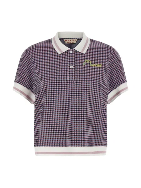 Wielobarwność polo Marni w kratkę