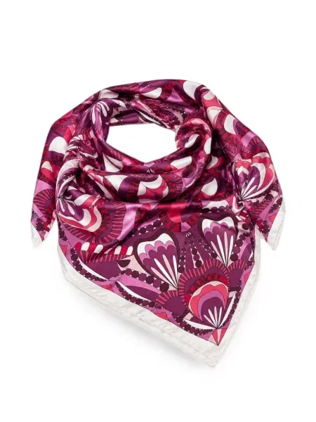 Fular Lancel cu imagine violet