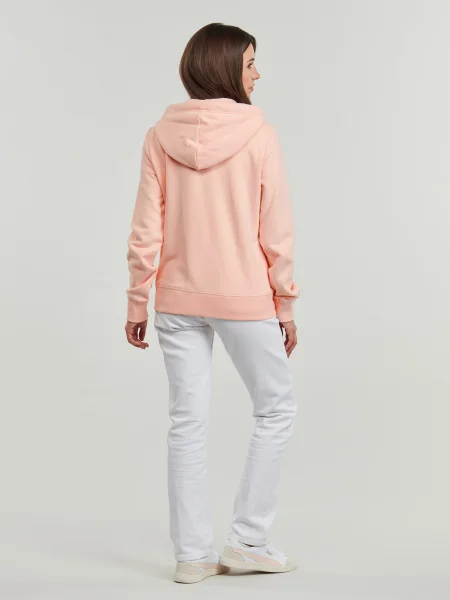 Geacă Superdry cu glugă roz