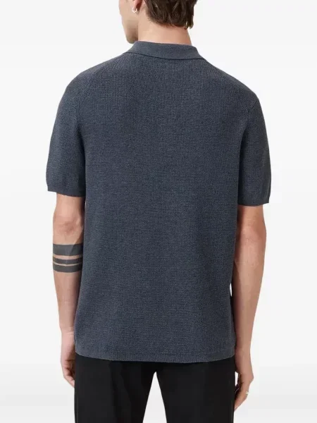 Polo Allsaints cu broderie albastru