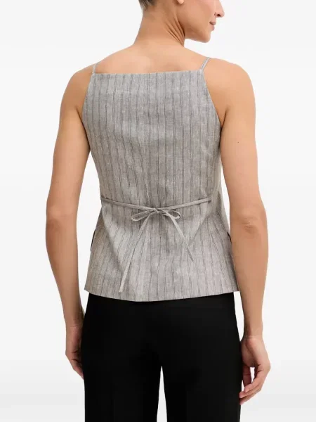 Top Sisley fără mâneci gri