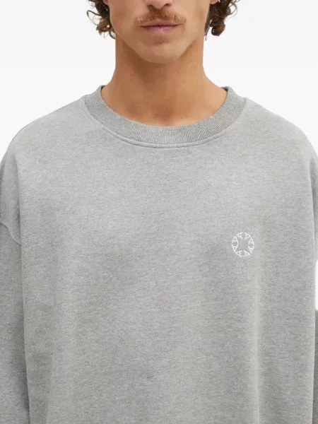 Hanorac crewneck 1017 Alyx 9sm cu broderie gri