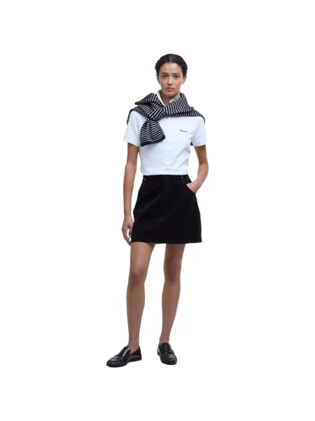 Tricou polo Barbour alb