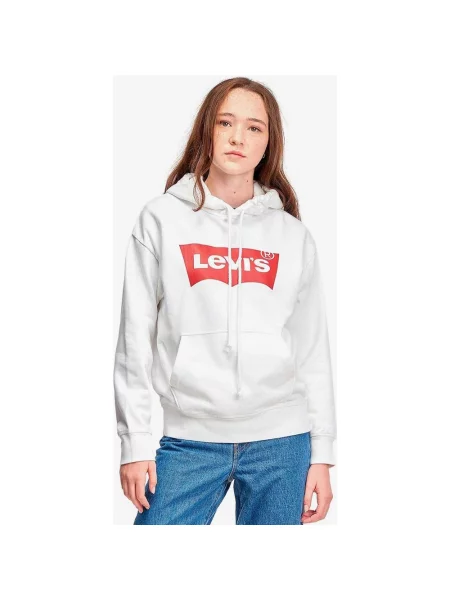 Bluza z kapturem Levi's Graphic Standard w kolorze biało-czerwonym XS biała