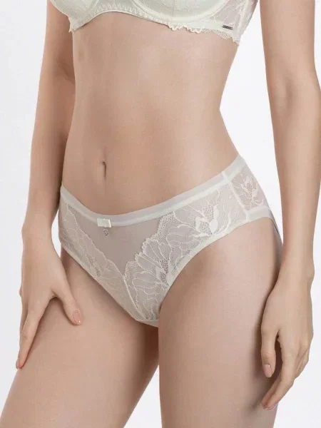 Кружевные трусики слипы білі