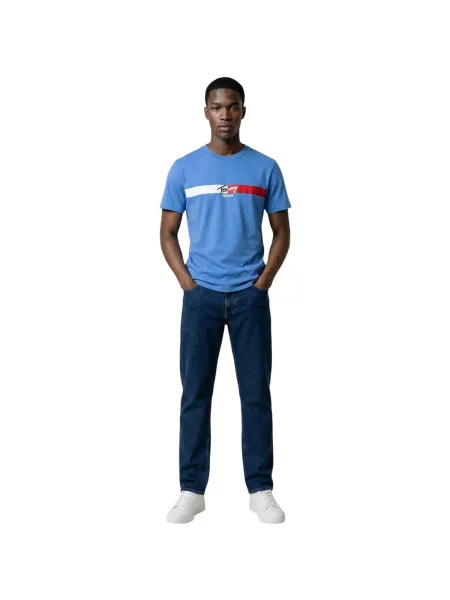 Tommy Jeans majica za muškarce od pamuka plava
