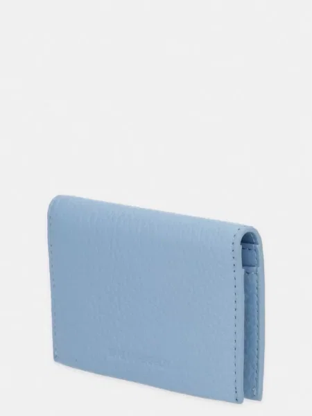 Karl Lagerfeld etui za kartice usnjen K/AUTOGRAPH modra