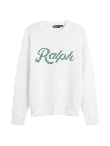 Dzianinowy sweter Polo Ralph Lauren biały