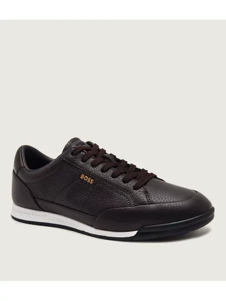 BOSS Nitan sneakers pentru bărbați din piele negru