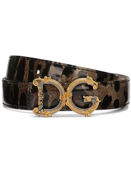 Curea Dolce & Gabbana cu imagine cu model leopard maro
