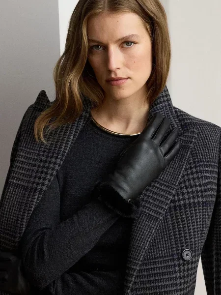 Кожаные перчатки Lauren Ralph Lauren
