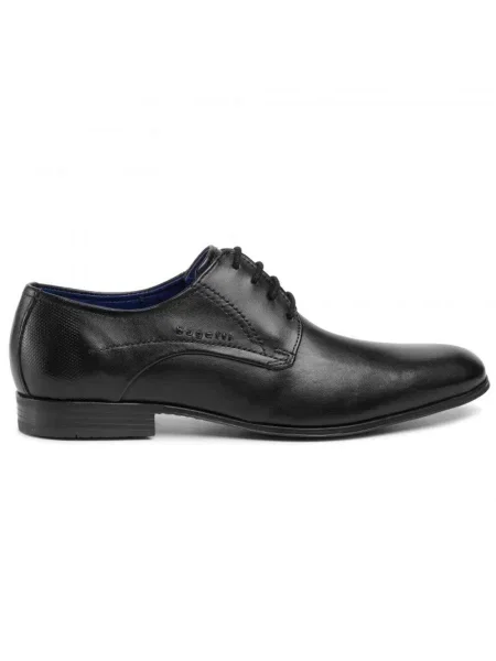 Buty derby ze skóry model ‘Mattia’ Bugatti czarny