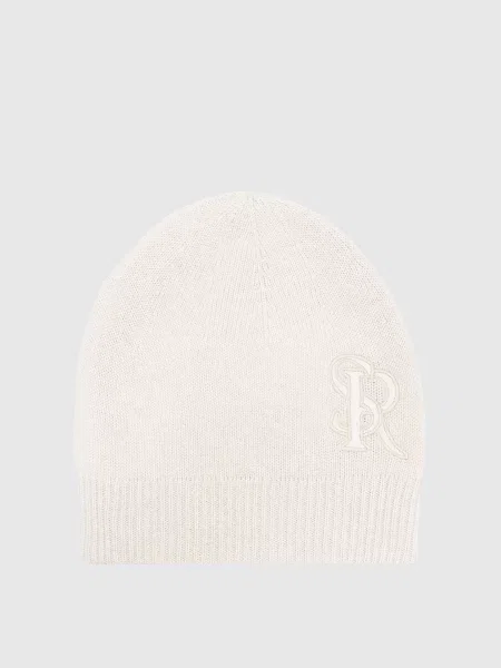 Кожаная шапка Stefano Ricci бежевая
