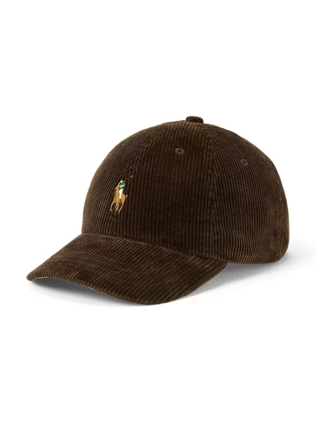 Žametna kapa Polo Ralph Lauren rjava