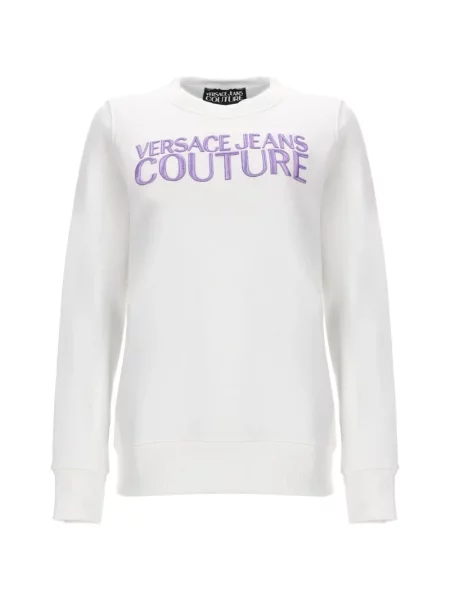 Pulover Versace Jeans Couture cu autograf alb